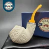 MBSD Meerschaum Silver Reverse Calabash Rhodesian Block Meerschaum Pipe
