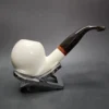 MBSD Meerschaum Deluxe Bent Apple Block Meerschaum Pipe, Briar-Mortise - Image 3