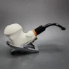 MBSD Meerschaum Deluxe Freehand Cavalier Block Meerschaum Pipe, Briar-Mortise - Image 3