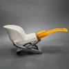 MBSD Meerschaum Deluxe Cobra Block Meerschaum Pipe, Briar-Mortise - Image 3