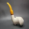 MBSD Meerschaum Deluxe Asymmetrical Cavalier Block Meerschaum Pipe, Briar-Mortise - Image 3