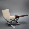 MBSD Meerschaum Deluxe Saddle Billiard Block Meerschaum Pipe, Briar-Mortise - Image 3