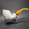MBSD Meerschaum Deluxe Swan Block Meerschaum Pipe, Briar-Mortise - Image 3