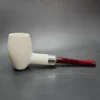 MBSD Meerschaum Deluxe Silver Barrel Block Meerschaum Pipe, Briar-Mortise - Image 3