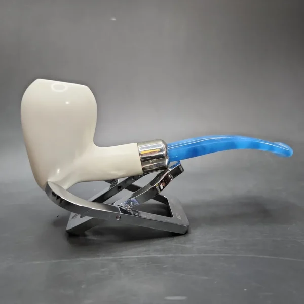 MBSD Meerschaum Deluxe Silver Peewit Block Meerschaum Pipe, Briar-Mortise - Image 3