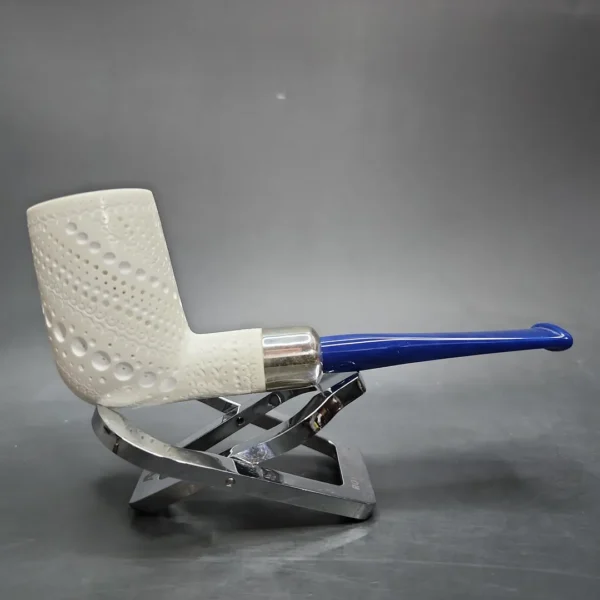 MBSD Meerschaum Silver Army Mount Stack Billiard Block Meerschaum Pipe - Image 3