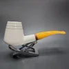 MBSD Meerschaum Deluxe Volcano Block Meerschaum Pipe, Briar-Mortise - Image 3