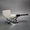 MBSD Meerschaum Deluxe Pot Block Meerschaum Pipe, Briar-Mortise, 9mm - Image 3