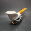 MBSD Meerschaum Deluxe Cobra Block Meerschaum Pipe, Briar-Mortise - Image 4