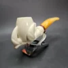 MBSD Meerschaum Deluxe Claw Block Meerschaum Pipe, Briar-Mortise - Image 4