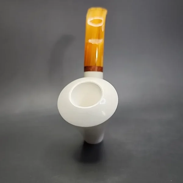 MBSD Meerschaum Deluxe Saxophone Block Meerschaum Pipe, Briar-Mortise - Image 4