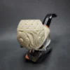 MBSD Meerschaum Deluxe Floral Rhodesian Block Meerschaum Pipe, Briar-Mortise - Image 4