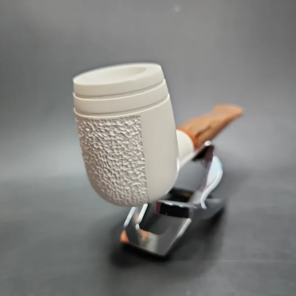 MBSD Meerschaum Deluxe Maigret Billiard Block Meerschaum Pipe, Briar-Mortise - Image 4