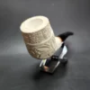 MBSD Meerschaum Deluxe Floral Cutty Block Meerschaum Pipe, Briar-Mortise - Image 4