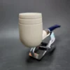 MBSD Meerschaum Deluxe Silver Billiard Block Meerschaum Pipe, Briar-Mortise - Image 4