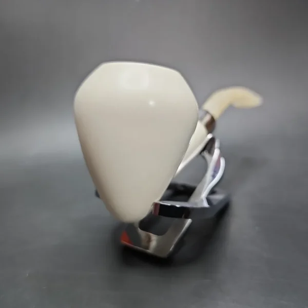 MBSD Meerschaum Deluxe Silver Peewit Block Meerschaum Pipe, Briar-Mortise - Image 4