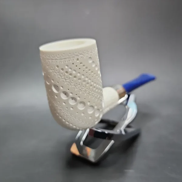 MBSD Meerschaum Silver Army Mount Stack Billiard Block Meerschaum Pipe - Image 4
