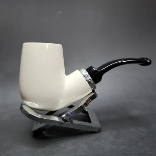 MBSD Meerschaum Silver Reverse Calabash Stack Block Meerschaum Pipe - Image 4