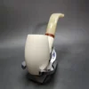 MBSD Meerschaum Deluxe Smooth Barrel Block Meerschaum Pipe, Briar-Mortise - Image 4