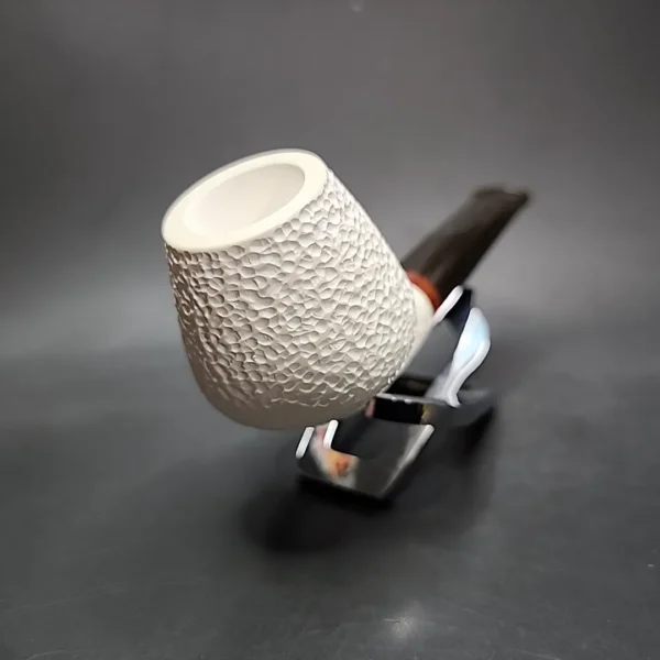 MBSD Meerschaum Deluxe Rusticated Cutty Block Meerschaum Pipe, Briar-Mortise - Image 4