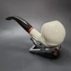 MBSD Meerschaum Deluxe Bent Apple Block Meerschaum Pipe, Briar-Mortise - Image 5