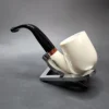MBSD Meerschaum Deluxe Oom Paul Block Meerschaum Pipe, Briar-Mortise - Image 5