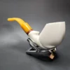 MBSD Meerschaum Deluxe Swan Block Meerschaum Pipe, Briar-Mortise - Image 5