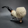 MBSD Meerschaum Deluxe Floral Rhodesian Block Meerschaum Pipe, Briar-Mortise - Image 5
