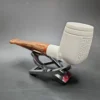 MBSD Meerschaum Deluxe Maigret Billiard Block Meerschaum Pipe, Briar-Mortise - Image 5