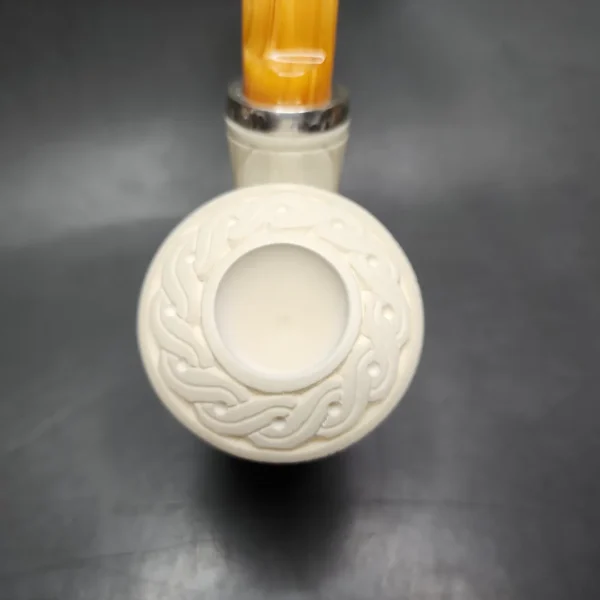 MBSD Meerschaum Silver Reverse Calabash Vase Block Meerschaum Pipe - Image 5