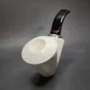 MBSD Meerschaum Silver Reverse Calabash Sitter Block Meerschaum Pipe, New - Image 5