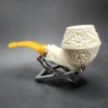 MBSD Meerschaum Silver Reverse Calabash Rhodesian Block Meerschaum Pipe - Image 5