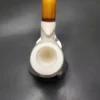 MBSD Meerschaum Deluxe Swan Block Meerschaum Pipe, Briar-Mortise - Image 6