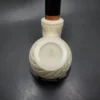 MBSD Meerschaum Deluxe Floral Rhodesian Block Meerschaum Pipe, Briar-Mortise - Image 6