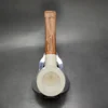 MBSD Meerschaum Deluxe Maigret Billiard Block Meerschaum Pipe, Briar-Mortise - Image 6