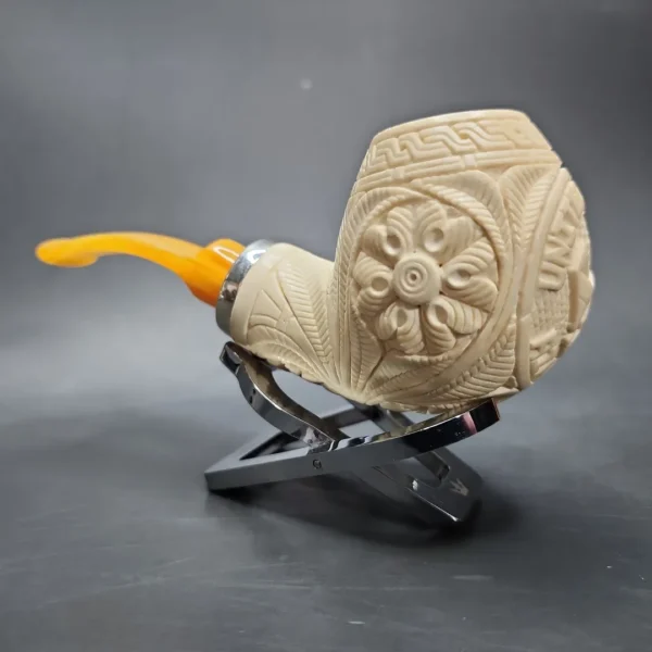 MBSD Meerschaum Silver Air Force Reverse Calabash Brandy Block Meerschaum Pipe - Image 6