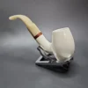 MBSD Meerschaum Deluxe Smooth Barrel Block Meerschaum Pipe, Briar-Mortise - Image 6