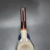 MBSD Meerschaum Deluxe Saddle Billiard Block Meerschaum Pipe, Briar-Mortise - Image 7
