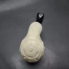 MBSD Meerschaum Deluxe Floral Rhodesian Block Meerschaum Pipe, Briar-Mortise - Image 7