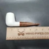 MBSD Meerschaum Deluxe Maigret Billiard Block Meerschaum Pipe, Briar-Mortise - Image 7