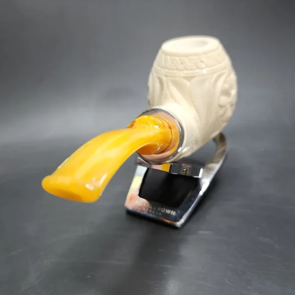 MBSD Meerschaum Silver Air Force Reverse Calabash Brandy Block Meerschaum Pipe - Image 7