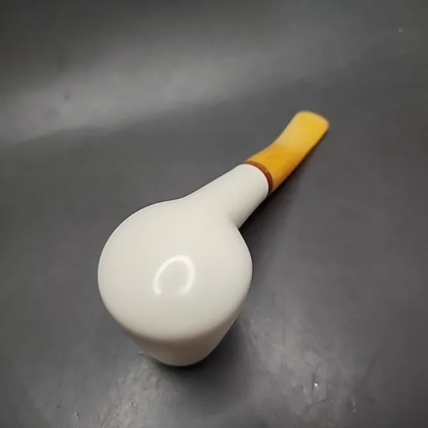 MBSD Meerschaum Deluxe Volcano Block Meerschaum Pipe, Briar-Mortise - Image 7