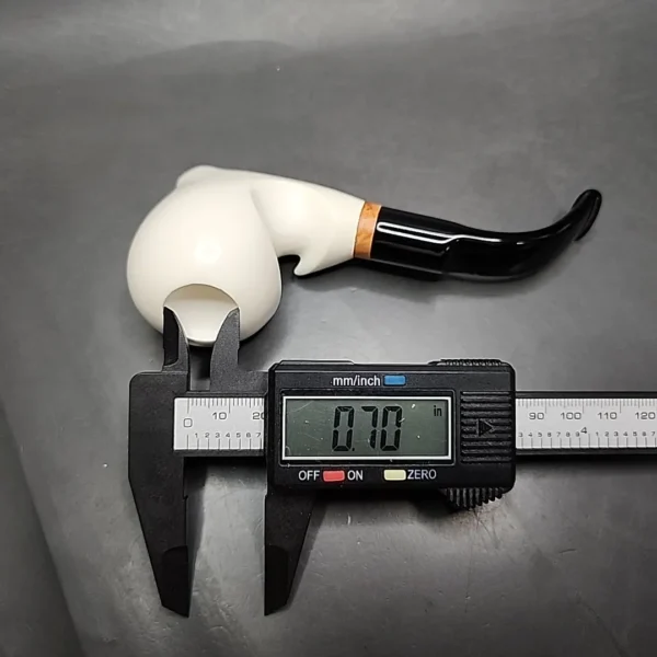 MBSD Meerschaum Deluxe Freehand Cavalier Block Meerschaum Pipe, Briar-Mortise - Image 8