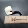 MBSD Meerschaum Deluxe Oom Paul Block Meerschaum Pipe, Briar-Mortise - Image 8