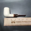MBSD Meerschaum Deluxe Saddle Billiard Block Meerschaum Pipe, Briar-Mortise - Image 8