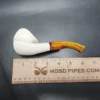 MBSD Meerschaum Deluxe Asymmetrical Dublin Block Meerschaum Pipe, Briar-Mortise - Image 8