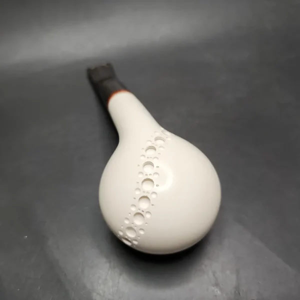 MBSD Meerschaum Deluxe Author Block Meerschaum Pipe, Briar-Mortise - Image 8