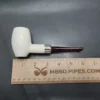 MBSD Meerschaum Deluxe Silver Barrel Block Meerschaum Pipe, Briar-Mortise - Image 8