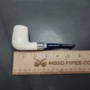 MBSD Meerschaum Deluxe Silver Billiard Block Meerschaum Pipe, Briar-Mortise - Image 8
