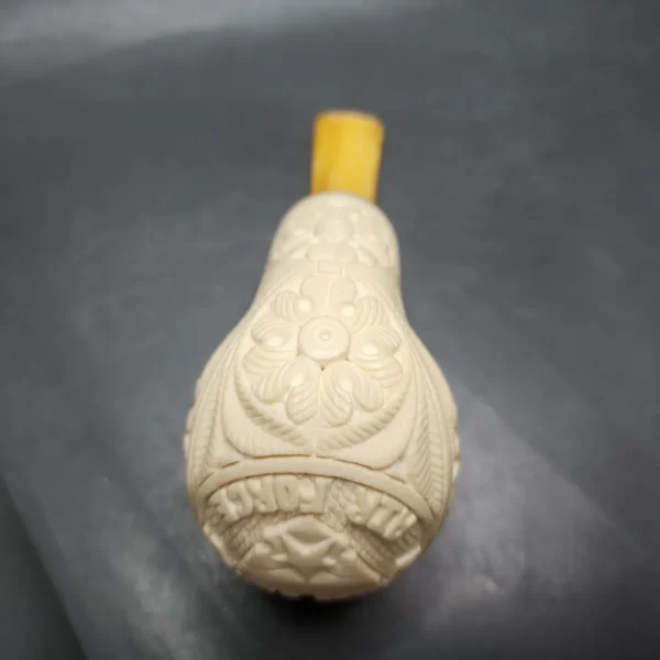 MBSD Meerschaum Silver Air Force Reverse Calabash Brandy Block Meerschaum Pipe - Image 8
